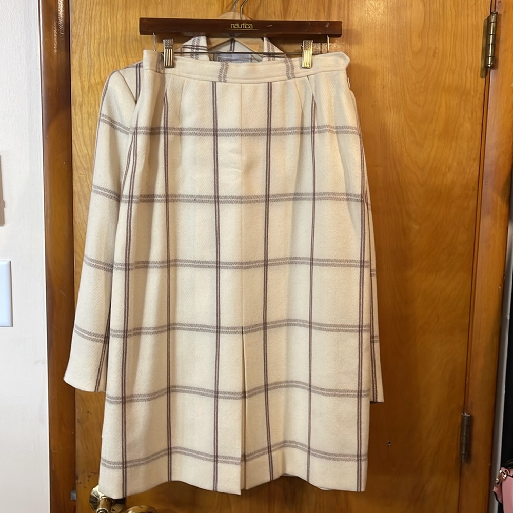 2pc vintage wool long skirt suit - Picture 2 of 13
